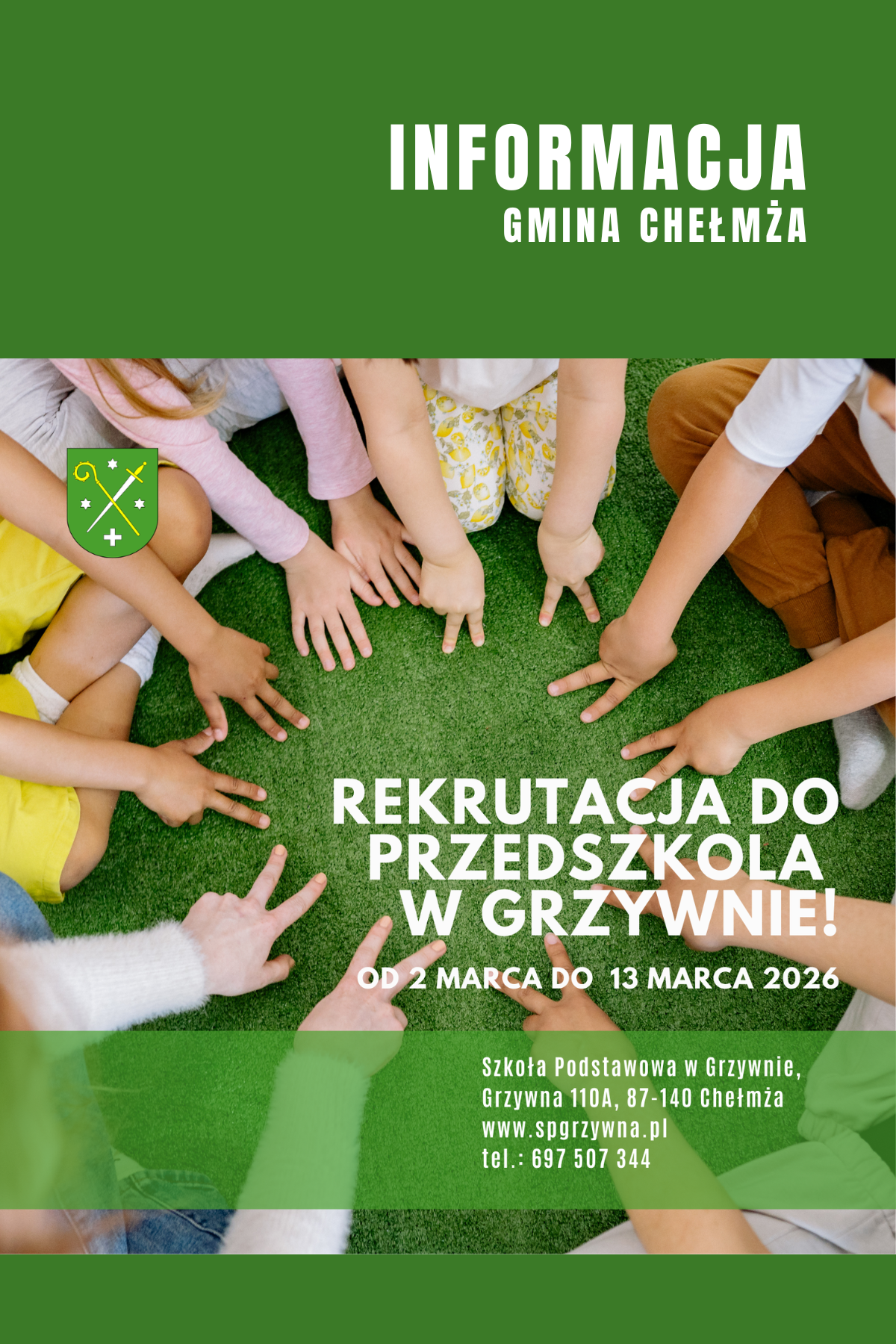 Rekrutacja do Przedszkola w Grzywnie na rok szkolny 2026/2027