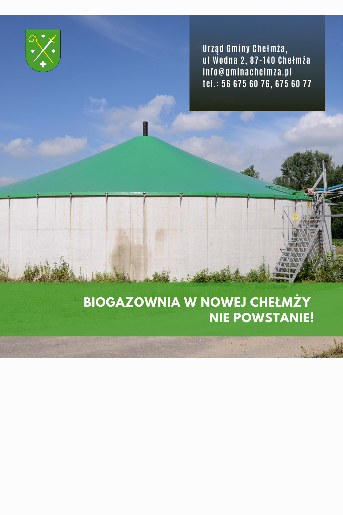 Biogazownia w Nowej Chełmży nie powstanie!